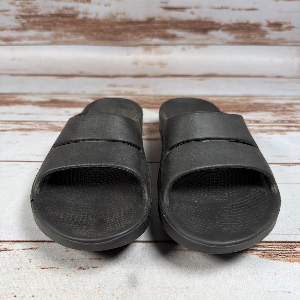 Oofos OOahh Sport Recovery Slides Black Womens Size 6 Comfort Sandals